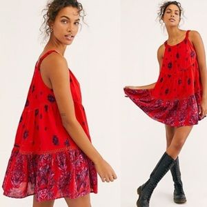 Free People Red Mini Dress